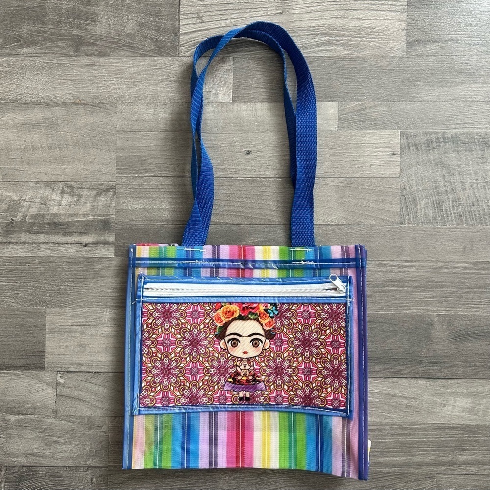 Frida Kahlo Mercado Bag Mexican Tote Market Reusable Grocery Bag